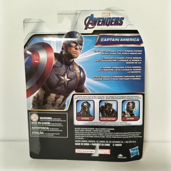 Avengers Marvel Captain America 6"-Scale Marvel Super Hero Action Figure Toy - Picture 2 of 2